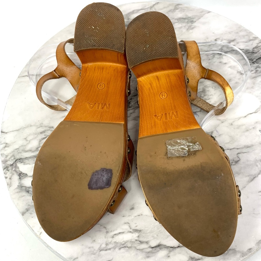 MIA Jullia Platform Ankle Strap Clog Sandals 9 Retro Boho Bohemian Classic - Picture 8 of 16